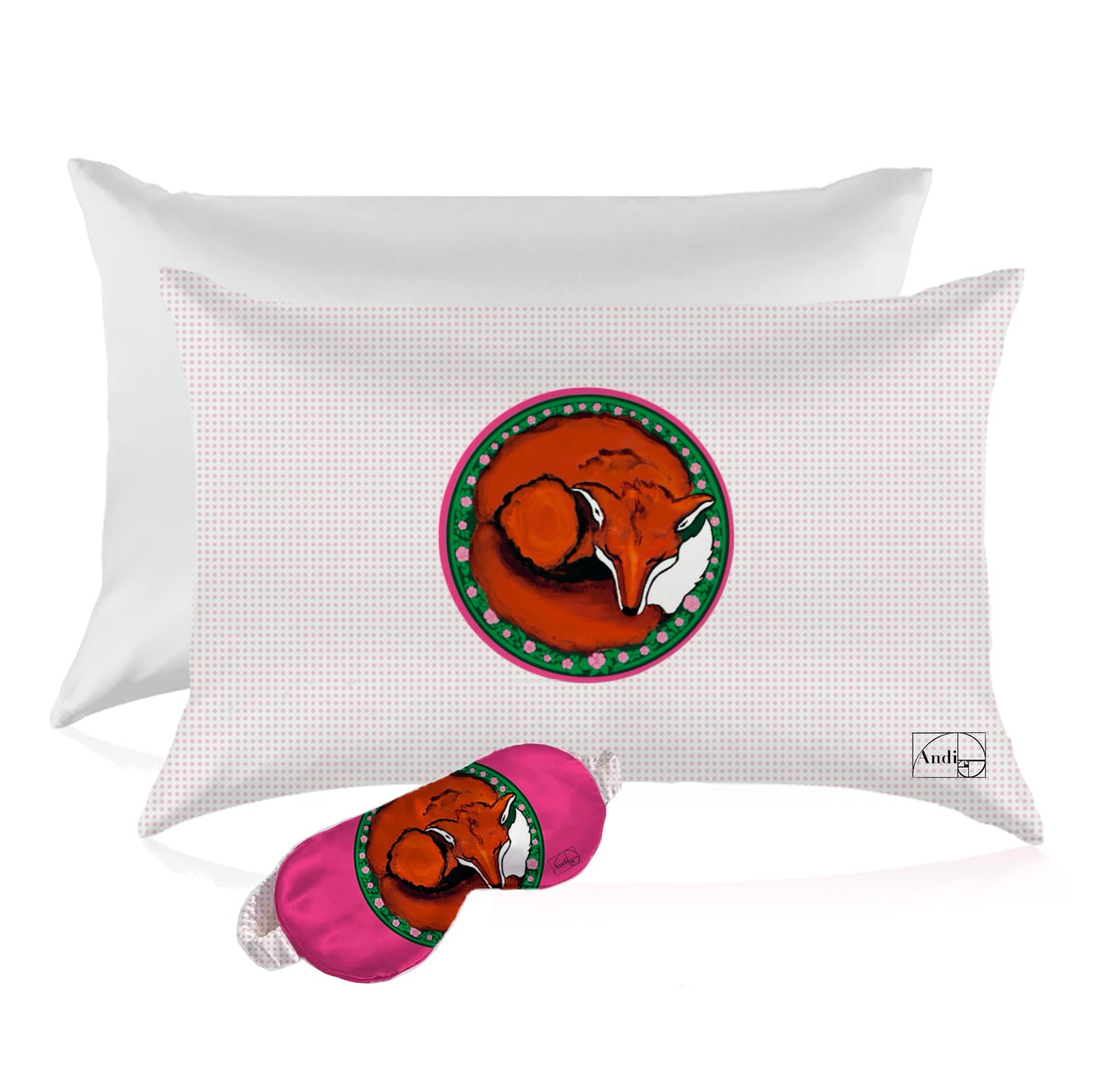 Eye Mask 100% Silk Sweet Foxy Dreams